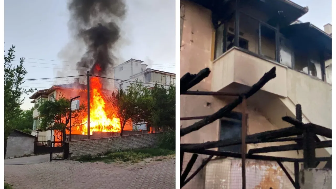 KARABÜK’TE 3 KATLI MÜSTAKİL EV YANGINDA MADDİ HASAR OLDU