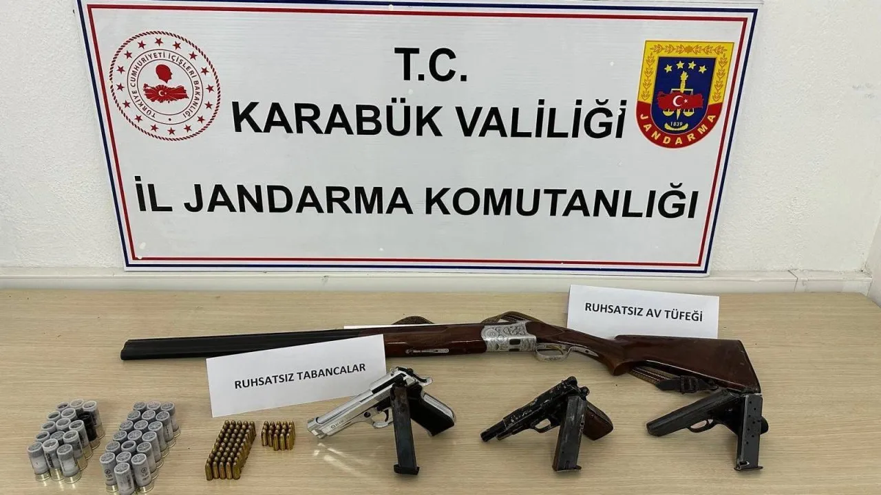 KARABÜK’TE JANDARMADAN RUHSATSIZ SİLAH OPERASYONU