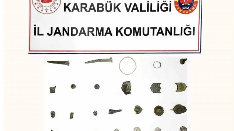 KARABÜK’TE TARİHİ ESER OPERASYONU: 32 PARÇA ESER ELE GEÇİRİLDİ