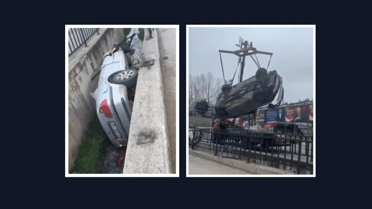 SU KANALINA DÜŞEN EHLİYETSİZ VE ALKOLLÜ OTOMOBİL SÜRÜCÜSÜNE 225 BİN LİRA CEZA